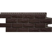 Фасадные панели Grand Line (Гранд Лайн) Коллекция колотый камень Design - Шоколадный со швом RAL 7006